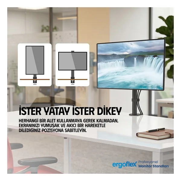 Ergoflex Ef61 13-32 İnç Tek Kollu Monitör Standı - Görsel 7