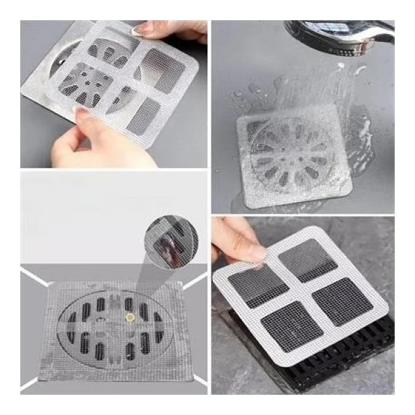 Buffer 10'lu Lavabo Süzgeci Banyo Gider Kapatıcı Sineklik Tamir Kiti Pratik Banyo Saç Kılı Tutucu - Görsel 7