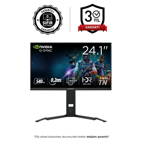 Rampage Zenıth Zn24tn540 24.1" 0.2 Ms Full HD Pivot 540 Hz Oyuncu Monitörü - Görsel 8