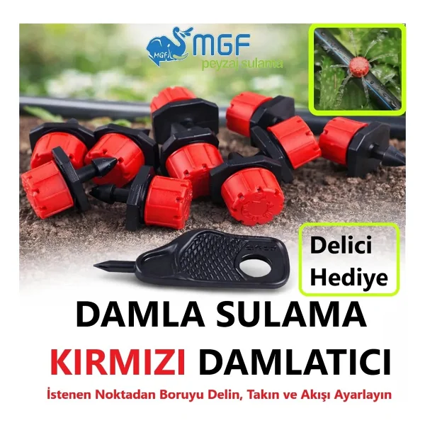 Mgf Plast 100 Mt. Damla Sulama Borusu Deliksiz Damlama Sulama Hortumu Hazır Aparatlı Seti Sistemi - Görsel 2
