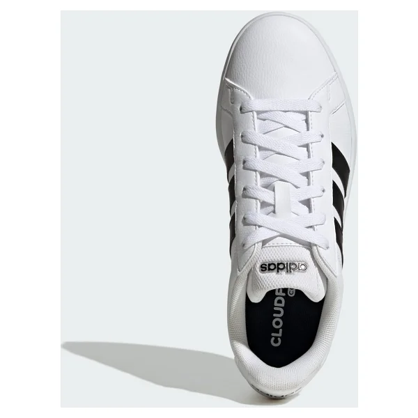 Adidas Grand Court Base 3.0 Jr4616 Beyaz-Siyah Kadın Sneaker - Görsel 4