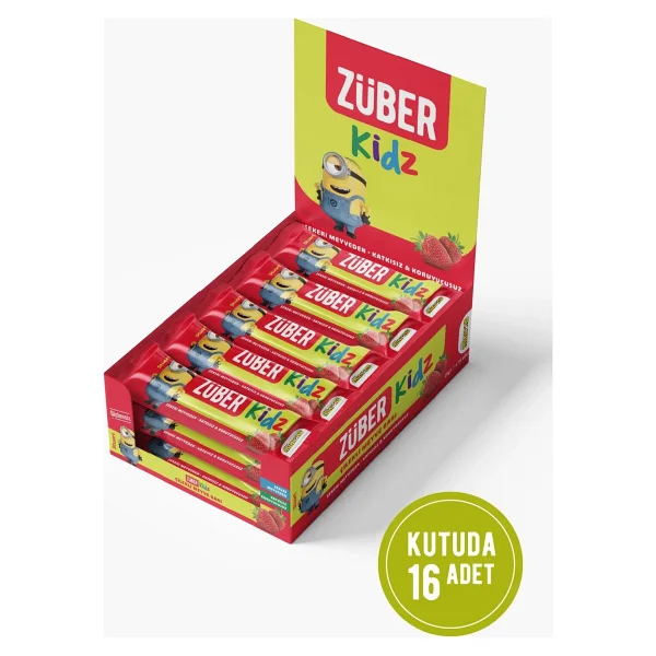 Züber Kidz Meyve Bar Çilekli 25g X 16 Adet - 25 Gr - Görsel 5
