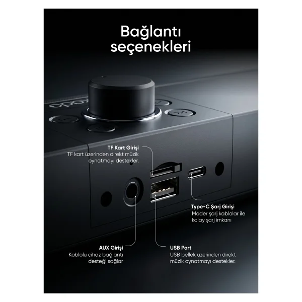 Mikado Md-Sbt31 10 W RGB Siyah Soundbar - Görsel 5