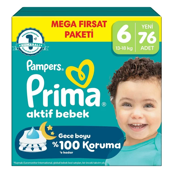 Prima Aktif 4 Numara Maxi 104'lü Bebek Bezi - Görsel 10