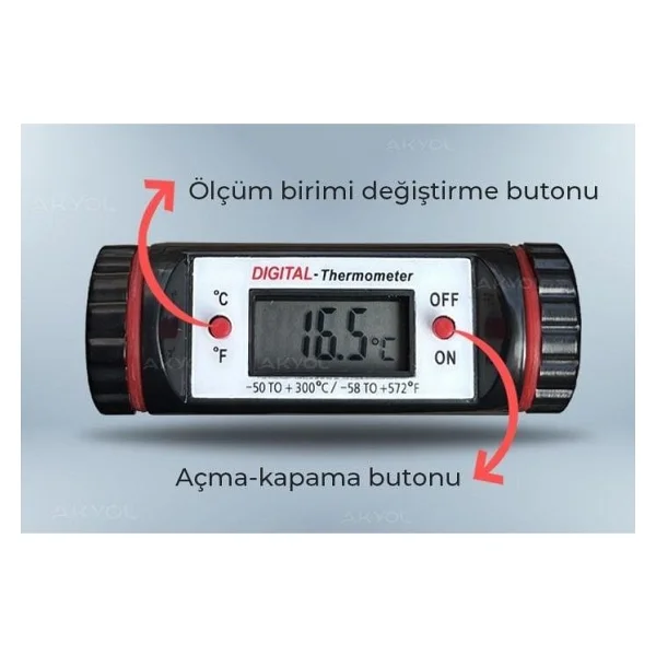 Loyka T5001 Uzun Problu Çubuk Termometre 50 Cm - Görsel 7