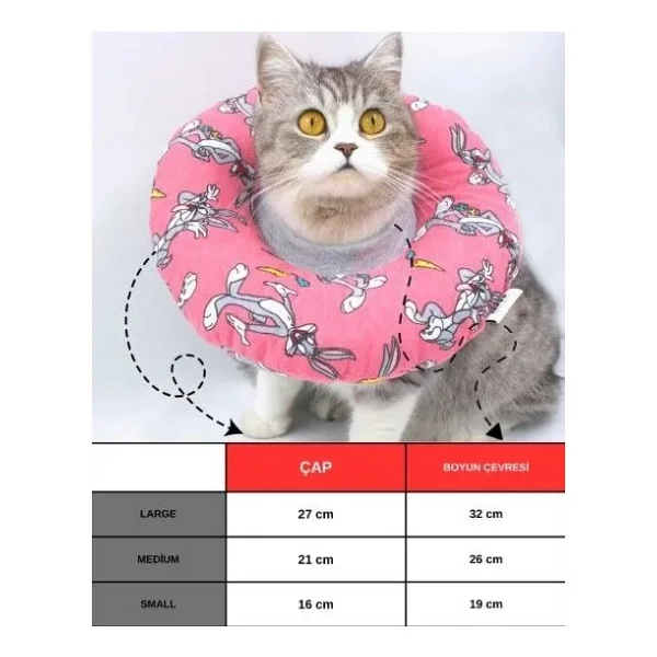 Lepus Kedi Köpek Yakalık Düz Renkli Mix Large - Görsel 4