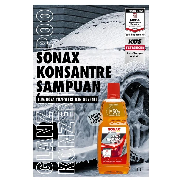 Sonax Konsantre 1000 Ml Oto Şampuanı - Görsel 2