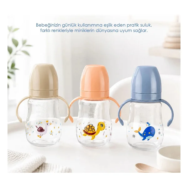 Babyjem Damlatmayan Suluk Alıştırma Bardağı 250 Ml Gri - Görsel 3