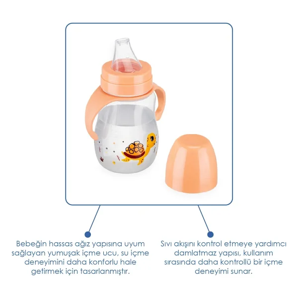 Babyjem Damlatmayan Suluk Alıştırma Bardağı 250 Ml Turuncu - Görsel 7