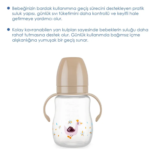 Babyjem Damlatmayan Suluk Alıştırma Bardağı 250 ml Vizon - Bej - Görsel 7