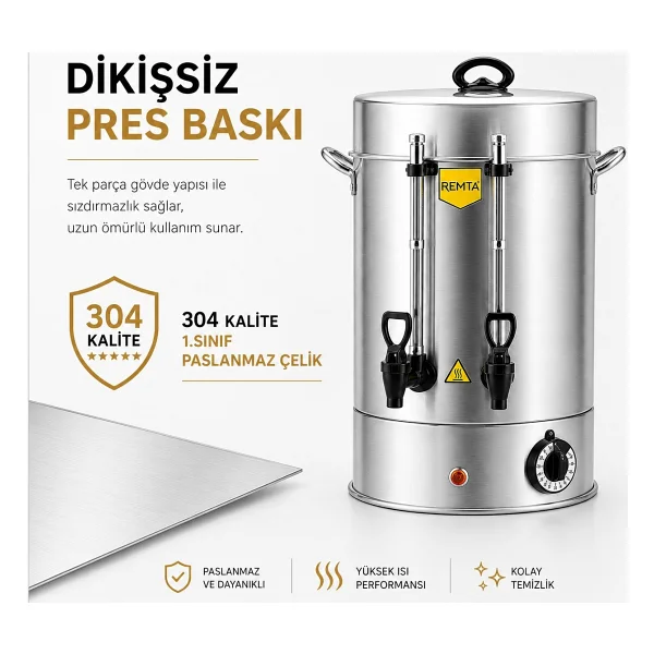 Remta Standart R13 120 Bardak 12 Lt Çay Kazanı - Görsel 6