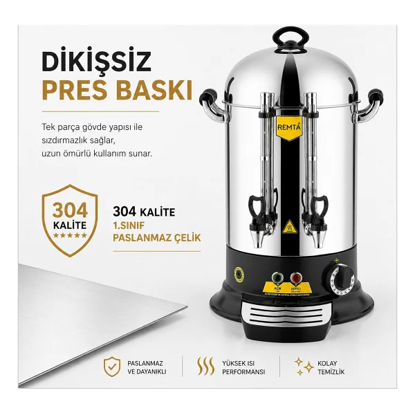 Remta Elegance Er13 120 Bardak 12 Lt Çay Otomatı - Görsel 2