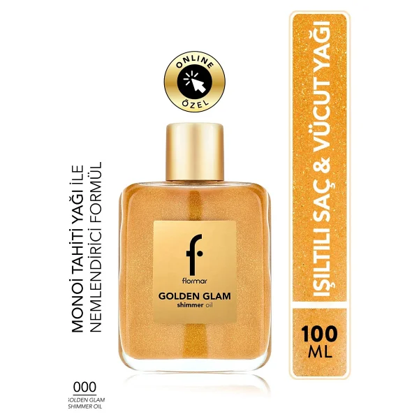 Flormar Golden Glam Shimmer Nemlendirici Etkili Bronz Işıltılı 100 Ml Saç Ve Vücut Yağı - Görsel 7