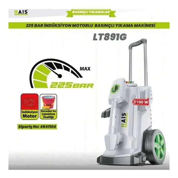 Hais Lt891g 3100 W 225 Bar Basınçlı Yıkama Makinesi - Görsel 2