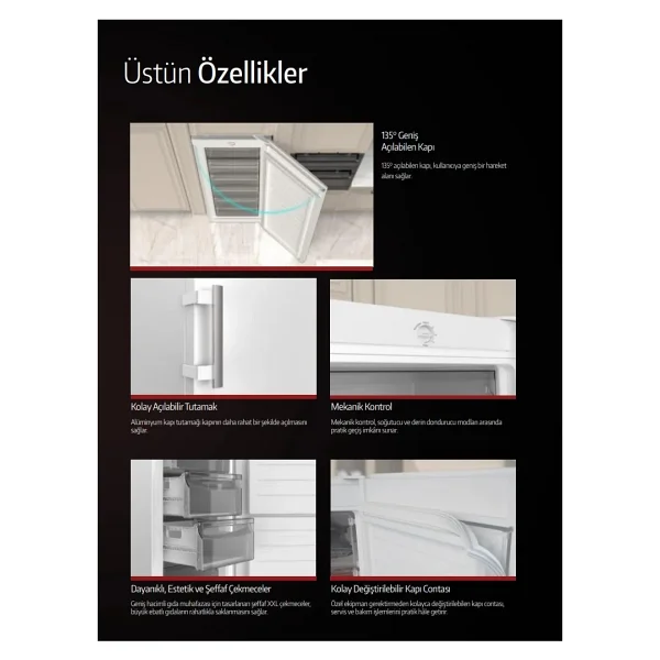 Tecna Tde 7308 Nf Dual 7 Çekmeceli Dikey Derin Dondurucu - Görsel 6