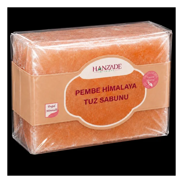 Hanzade Bitkisel Himalaya Tuz Sabunu 300-350 Gr Zengin Mineralli Doğal Saf Pembe Himalaya Kaya Tuzu Sabunu - Görsel 2