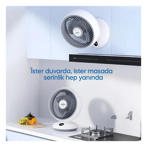 Sinbo SF-7702 Masaüstü Fan - Beyaz / Krem - Görsel 5
