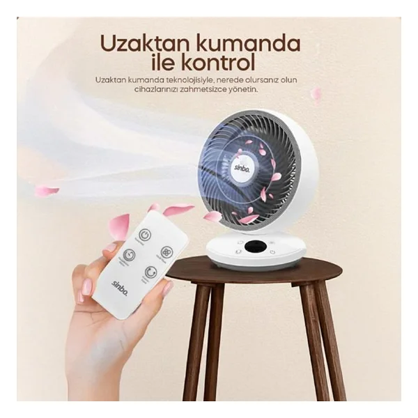 Sinbo SF-7702 Masaüstü Fan - Beyaz / Krem - Görsel 6