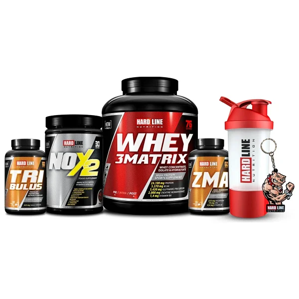 Hardline Whey 3 Matrix 2300 Gr + Nox 2 + Tribulus + Zma Kombinasyonu - Görsel 8