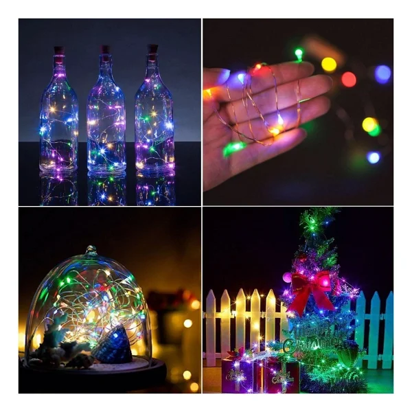 Gd957 Şerit Pilli Aydınlatma 3 Metre 30 Adet RGB Peri LED - Görsel 3