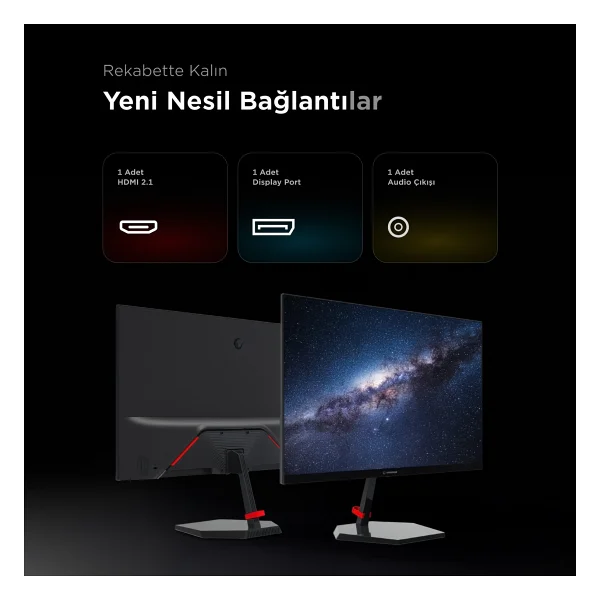 Rampage Raven Rv25r240f 24.5" 0.5 Ms Full HD Ips 240 Hz Oyuncu Monitörü - Görsel 4