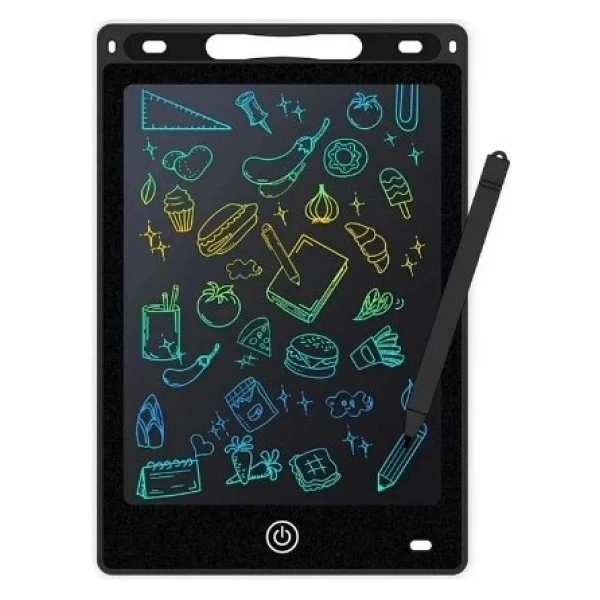 20 Inc Renkli Lcd Grafik Dijital Kalemli Çizim Tableti Yazı Tahta Not Yazma Eğitim Tableti Siyah - Görsel 7