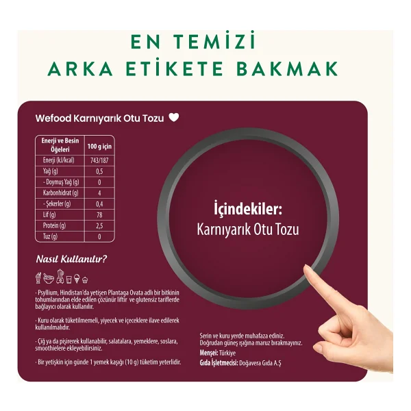 Wefood Karnıyarık Otu Tozu 200 Gr 2'li - Görsel 3