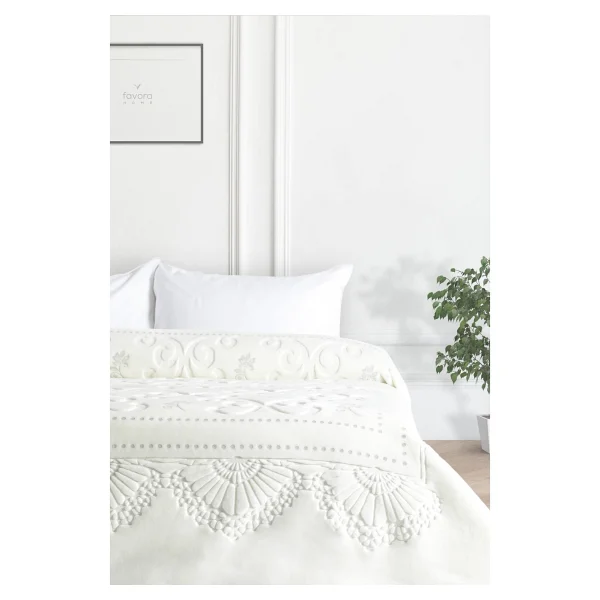Merinos Pırıltı 220x240 Cm Gri Emboss Çift Kişilik Battaniye - Görsel 4