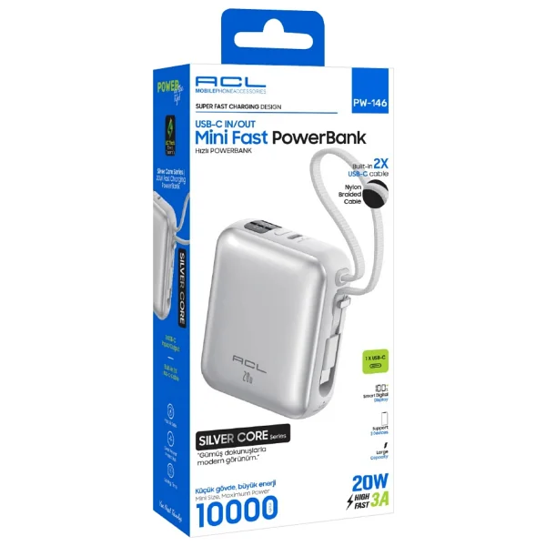 ACL PW-140 20000 mAh Hızlı Şarj Powerbank - Görsel 6