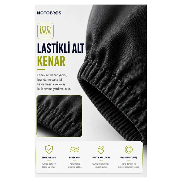 Motobros Motosiklet Brandası Motor Brandası Cf Moto 450 Sr Uyumlu Blackshield Siyah Su Geçirmez Uv Korumalı Motor Örtüsü - Görsel 8