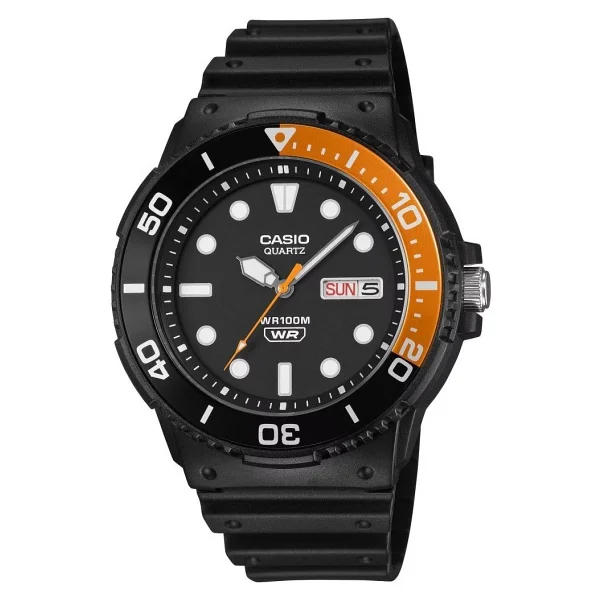 Casio Standart Mrw-230h-1e4vdf Siyah-Turuncu Erkek Kol Saati - Görsel 4