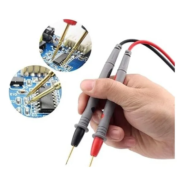 1 Çift Iğne Uçlu Multimetre Probu 1000v 20a Tüm Multimetreler Ile Uyumlu Test Ölçüm Kalosu - Görsel 2