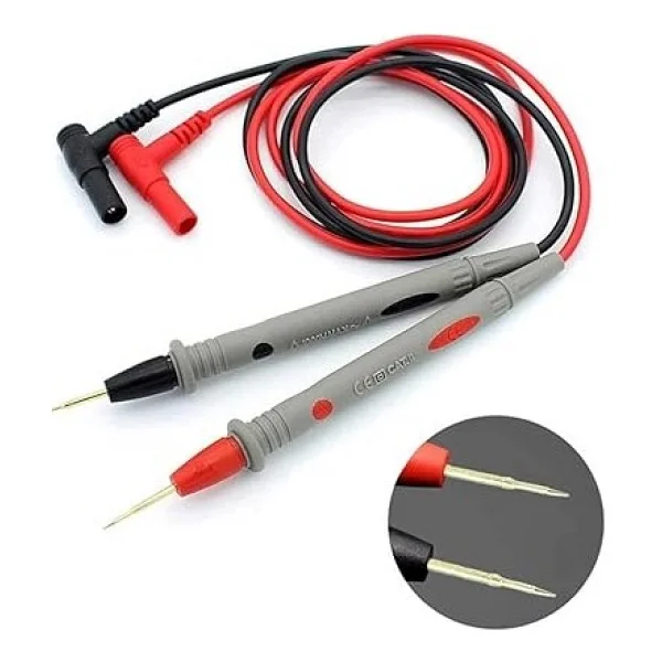 1 Çift Iğne Uçlu Multimetre Probu 1000v 20a Tüm Multimetreler Ile Uyumlu Test Ölçüm Kalosu - Görsel 5