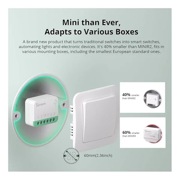 Sonoff Mini R4 Matter Akıllı Röle - Görsel 4