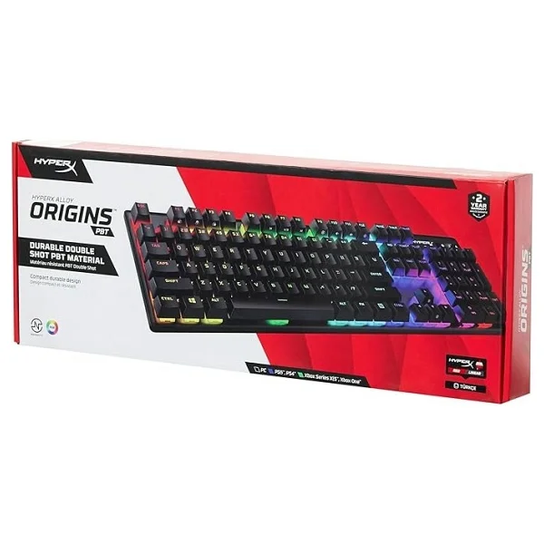 Hyperx Alloy Origins 4p4f6aa RGB Red Switch Kablolu Mekanik Oyuncu Klavyesi - Görsel 2
