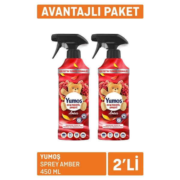 Yumoş Sprey Amber 2 X 450 Ml 3 Adet - Görsel 2