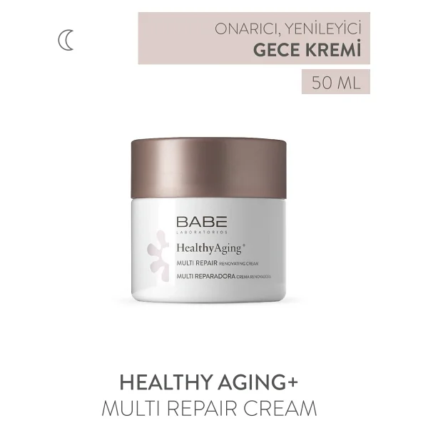 Babe Healthyaging+ Multi Repair Renovating Cream 50 Ml Cilt Yenileyici Gece Bakım Kremi - Görsel 4