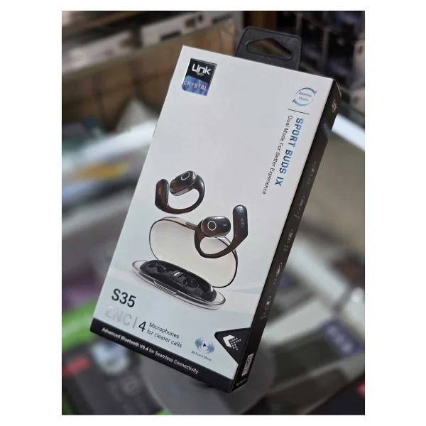 Linktech S35 TWS Siyah Kemik İletimli Kulak İçi Bluetooth Kulaklık - Görsel 3