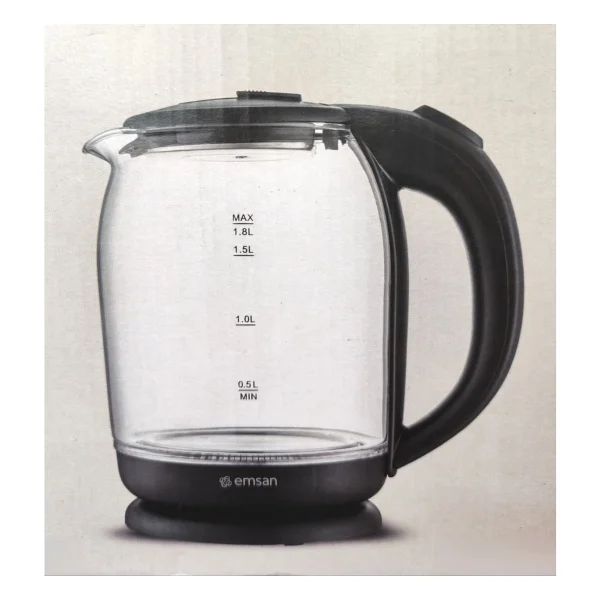 Emsan Quick 1500 W 1.8 Lt Cam Kettle - Görsel 2