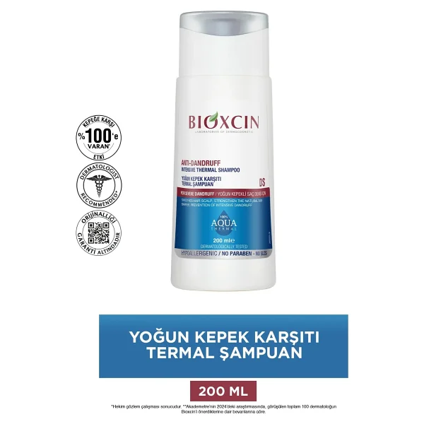 Asfstore Bioxcin Aqua Kepek Karşıtı Termal Şampuan 300 Ml + Yoğun Kepek Karşıtı Termal Şampuan 200 Ml - Görsel 3