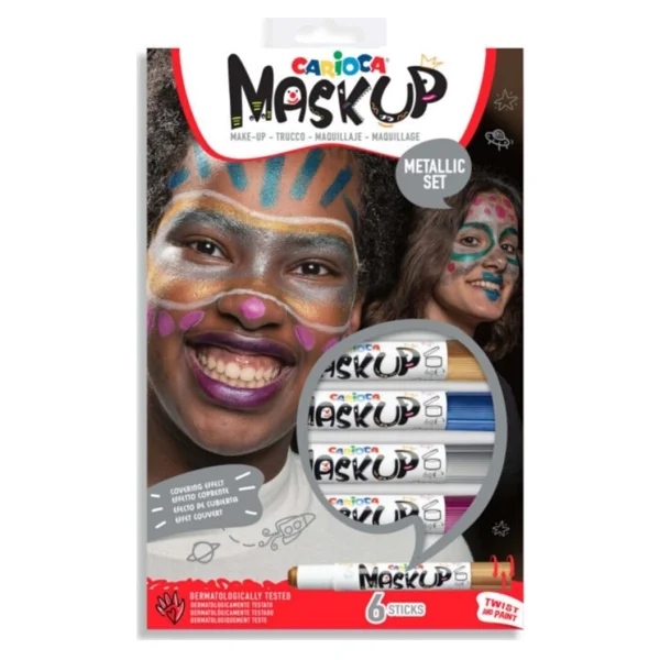 Carioca Mask Up Metalik 6 Gr 6 Renk Yüz Boyası - Görsel 3
