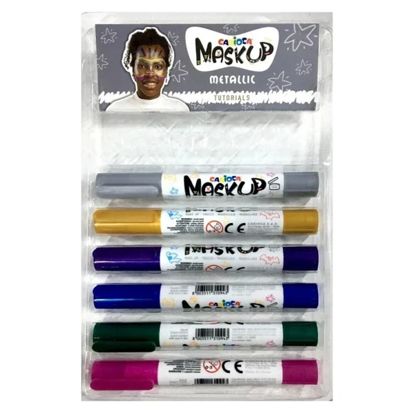 Carioca Mask Up Metalik 6 Gr 6 Renk Yüz Boyası - Görsel 5