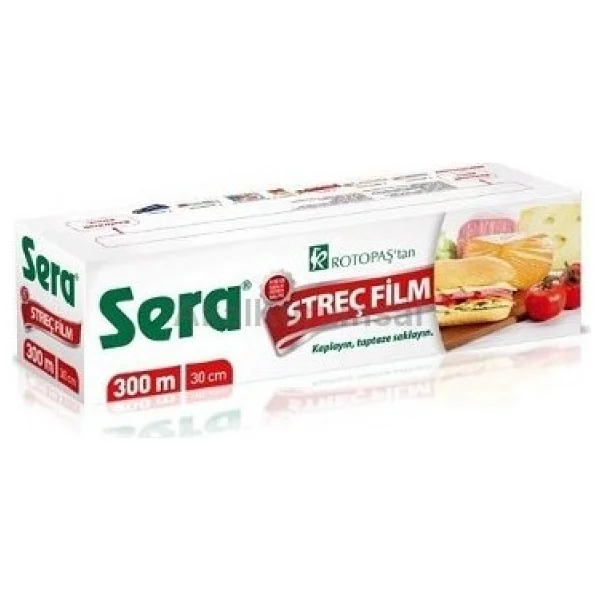 Sera Gıda Streç Film 300 Metre 30 Cm 8 Mikron Kalınlıkta Hijyenik Koruma Sağlar - Görsel 4