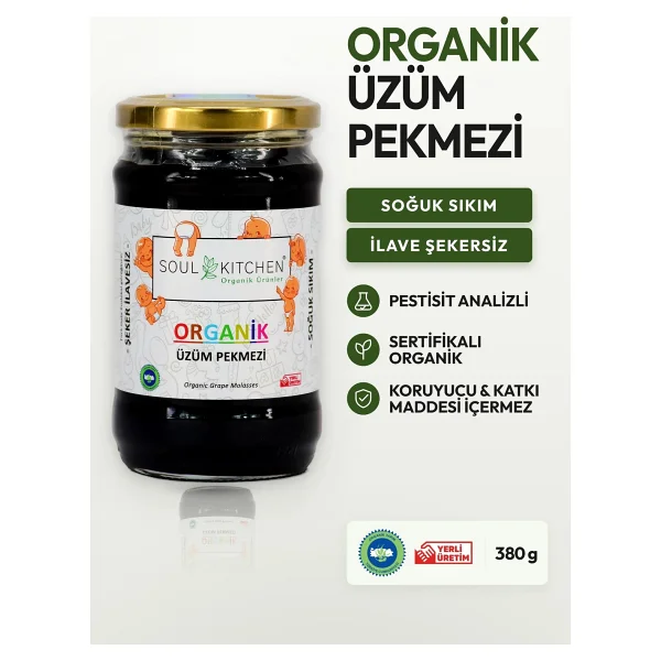Soul Kitchen 380 Gr Organik Bebek Üzüm Pekmezi - Görsel 3