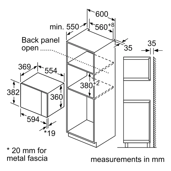 Bosch Bel554ms0 25 Lt Inox Ankastre Mikrodalga Fırın - Görsel 4