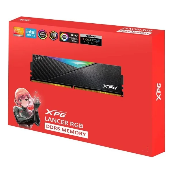 Xpg Lancer RGB 64 GB (2x32) 6400 MHz Cl32 Ax5u6400c3232g-Dclarwh DDR5 RAM - Görsel 2