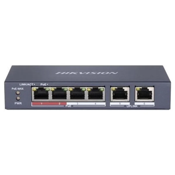Hikvision DS-3E0106P-E/M 4 Port 10/100 Mbps PoE Switch
