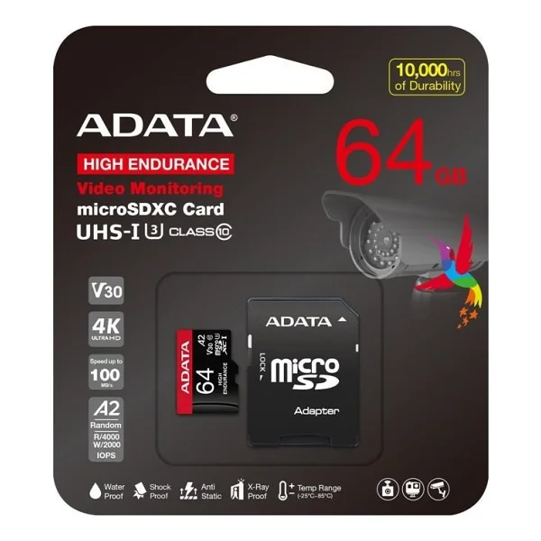 Adata High Endurance Ausdx64guı3v30sha2-Ra1 Class 10 Uhs-I U3 A2 V30 64 GB Micro Sd Kart - Görsel 2
