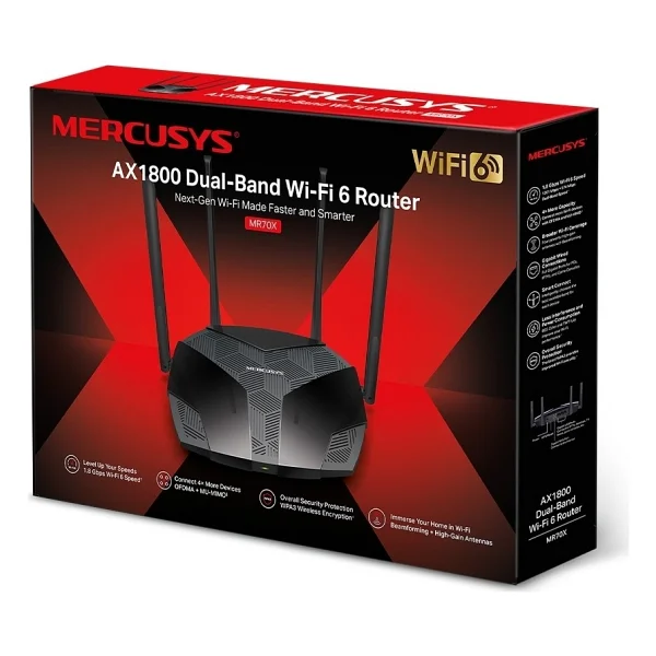 Mercusys Mr70x 3 Port 1800 Mbps Router - Görsel 4