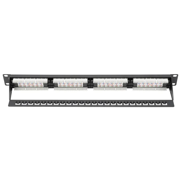 Digitus Cat 6, E Sınıfı Patch Panel, Zırhsız (Unshielded), Siyah Renkbrdigitus Cat 6, Class E Patch Panel, Unshielded, Black - Görsel 2